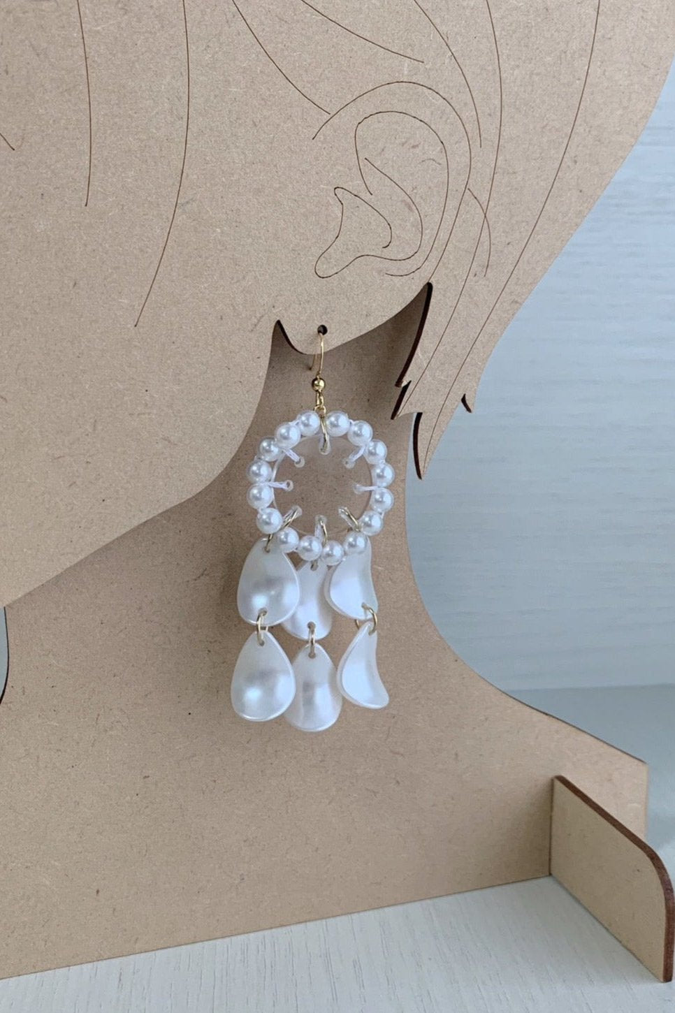 フラワーペタルパールピアス・イヤリング