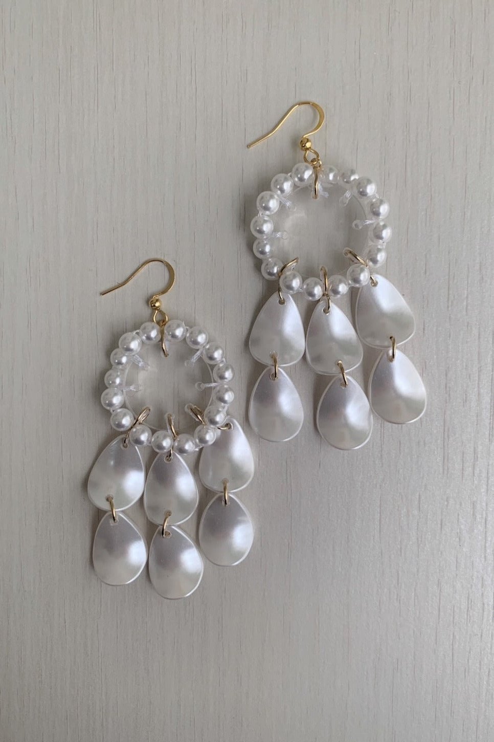 フラワーペタルパールピアス・イヤリング