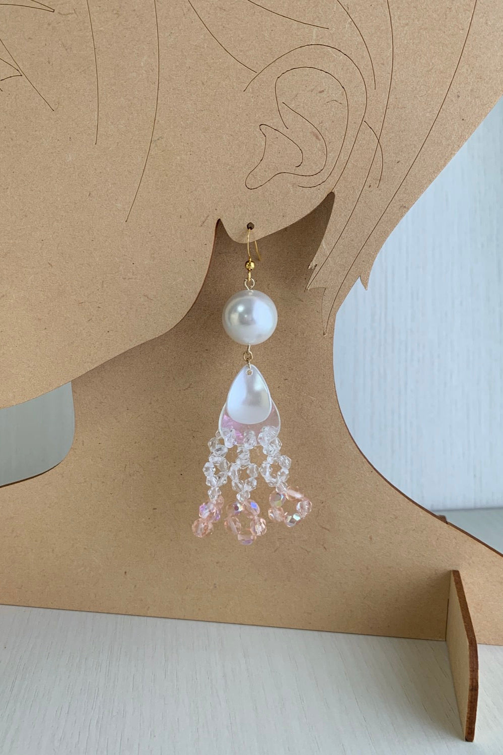 パールペタルフラワーピアス・イヤリング