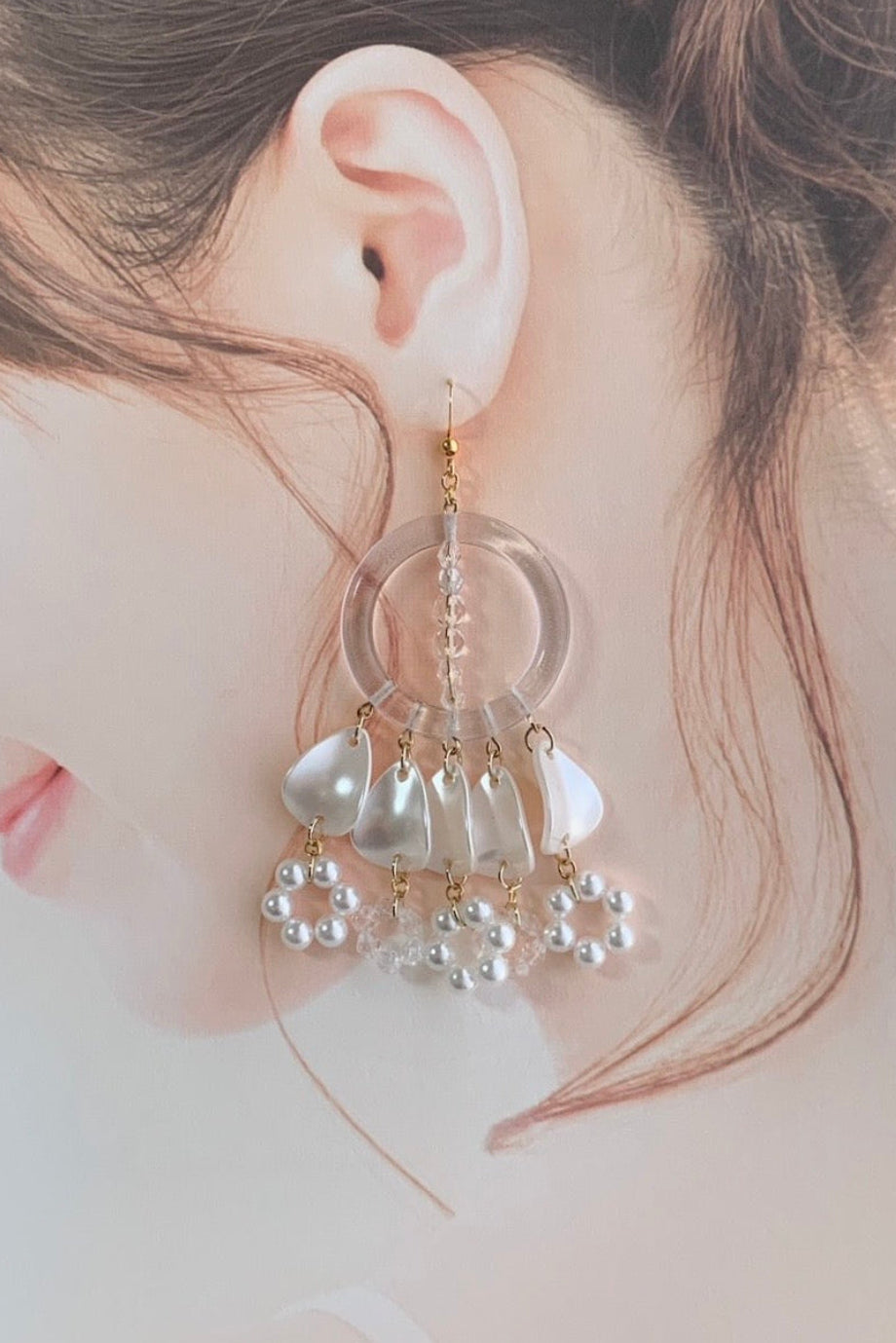 パールペタルミニフラワーピアス・イヤリング