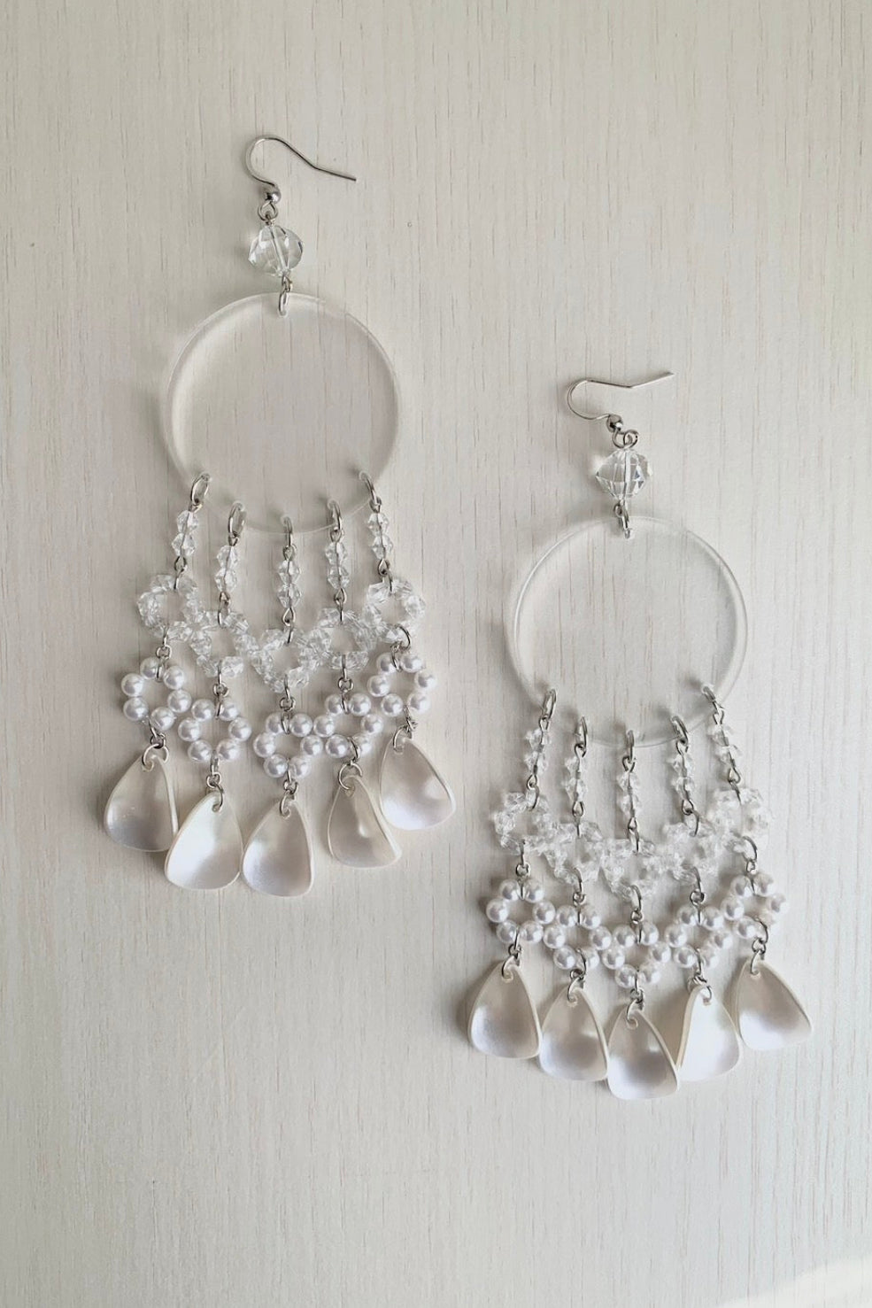 フラワーコンビパールペタルピアス・イヤリング
