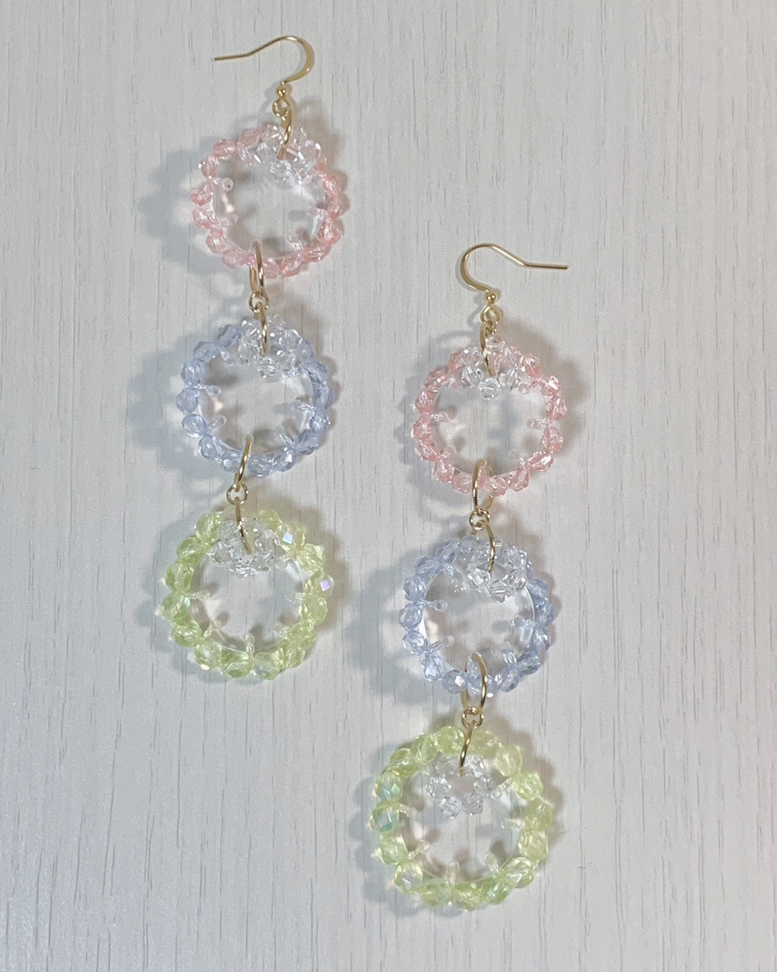 クリアフラワーサークルピアス・イヤリング
