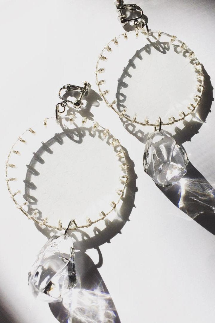 Silver Stitch Earrings / Earrings (L)