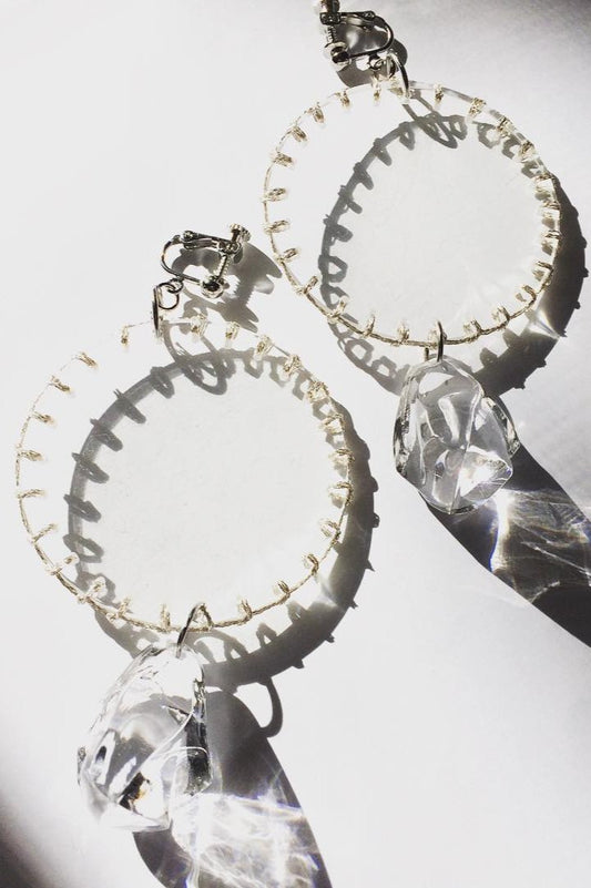 Silver Stitch Earrings / Earrings (L)